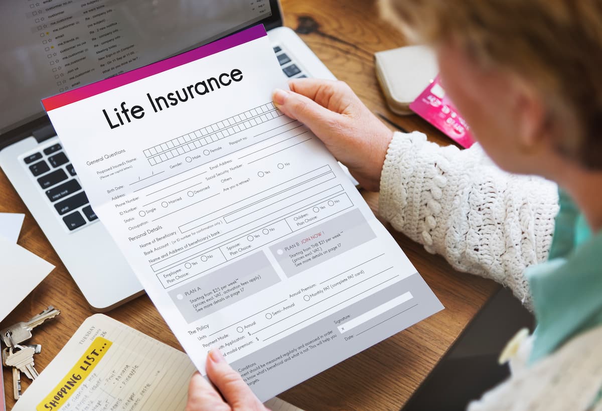 Life Insurance Form Application Security Concept