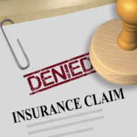 INSURANCE CLAIM DENIED concept INSURANCE CLAIM DENIED concept