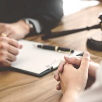 tribunal and jestice concept, Consultation with insurance lawyer and customer tribunal and jestice concept, Consultation with insurance lawyer and customer