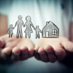 Family care and protection insurance concept