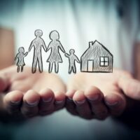 Family care and protection insurance concept